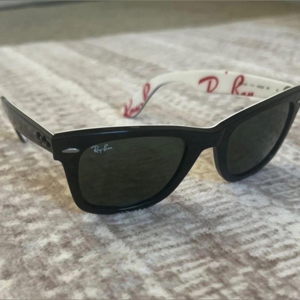 RayBan WAYFARER Special Series 2 Tone/Black / White Multi Color Sunglasses 50-22 - Picture 4 of 8